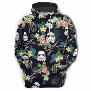 Star Wars Darth Vader Stormtrooper Helmet Tropical Pattern - Hoodie