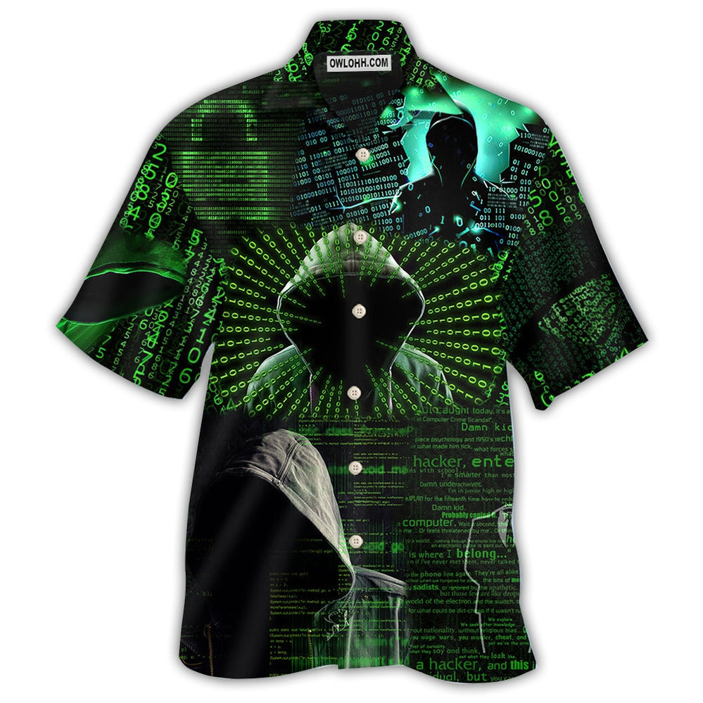 Hacker Cool Hacker - Hawaiian Shirt - Owl Ohh - Owl Ohh