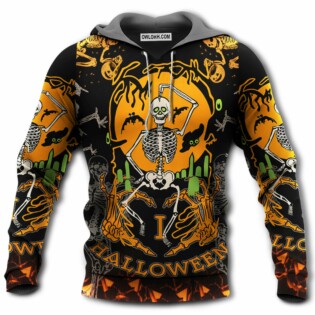 Halloween Dancing Skeleton Dark - Hoodie - Owl Ohh - Owl Ohh