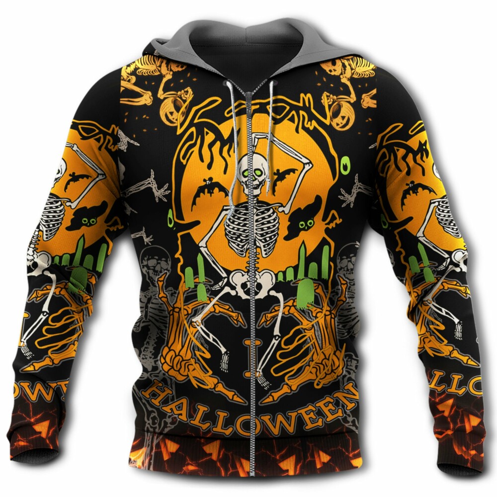 Halloween Dancing Skeleton Dark - Hoodie - Owl Ohh - Owl Ohh