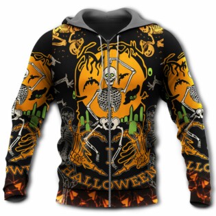Halloween Dancing Skeleton Dark - Hoodie - Owl Ohh - Owl Ohh