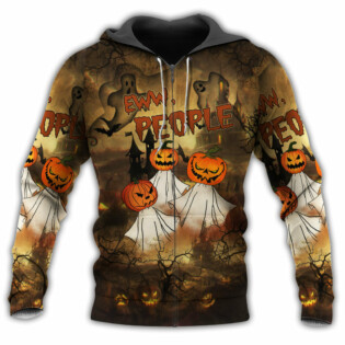 Halloween Eww People Pumpkin Ghost - Hoodie - Owl Ohh - Owl Ohh