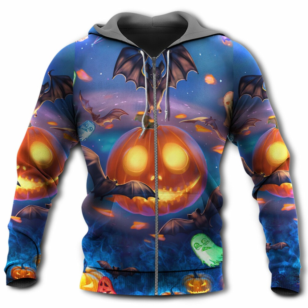 Halloween Glowing Pumpkins By Night - Hoodie - Owl Ohh - Owl Ohh