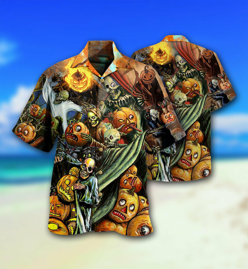 Halloween Pumpkin Scary - Hawaiian Shirt - Owl Ohh - Owl Ohh