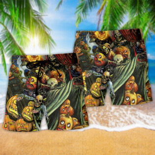 Halloween Pumpkin Scary Lover - Beach Short - Owl Ohh - Owl Ohh