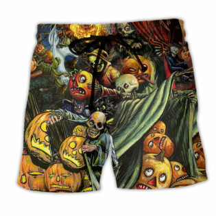 Halloween Pumpkin Scary Lover - Beach Short - Owl Ohh - Owl Ohh