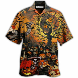 Halloween Skull Darkness - Hawaiian Shirt - Owl Ohh - Owl Ohh
