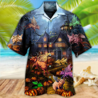 Halloween When Pigs Fly Night - Hawaiian Shirt - Owl Ohh - Owl Ohh