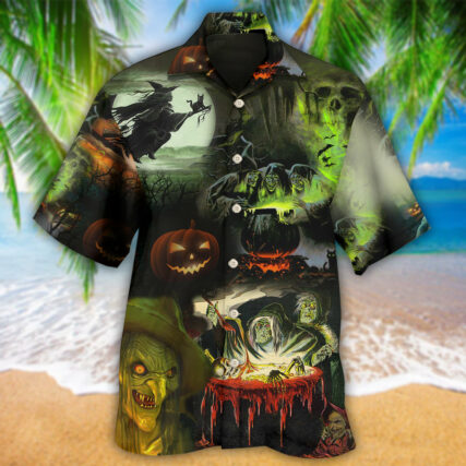 Halloween Witches Noticed You With Smoke - Hawaiian Shirt - Owl Ohh for men and women, kids - Owl Ohh