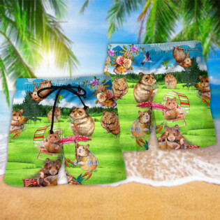 Hamster Life Is Better With Animals - Beach Short - Owl Ohh - Owl Ohh