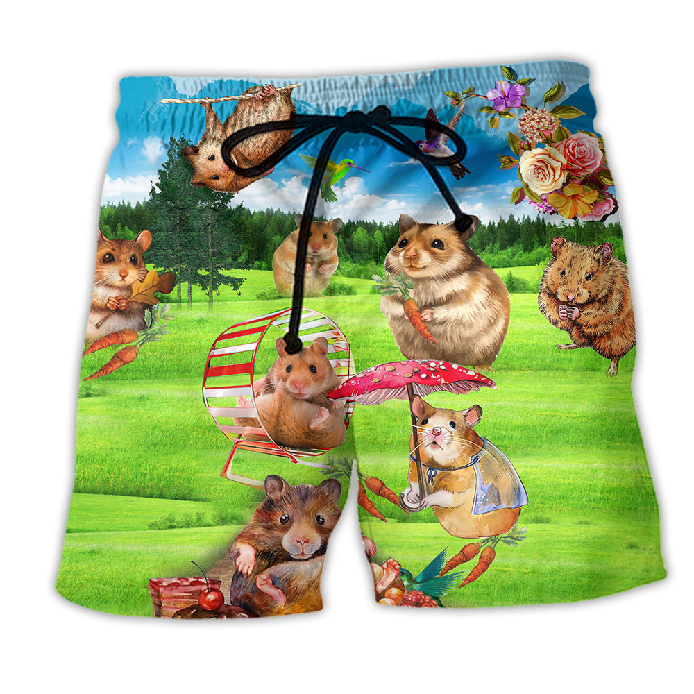 Hamster Life Is Better With Animals - Beach Short - Owl Ohh - Owl Ohh