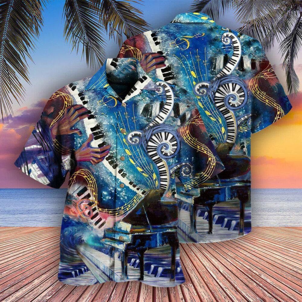 Piano Music Happiness Is Playing My Piano - Hawaiian Shirt - Owl Ohh - Owl Ohh