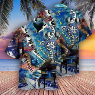 Piano Music Happiness Is Playing My Piano - Hawaiian Shirt - Owl Ohh - Owl Ohh