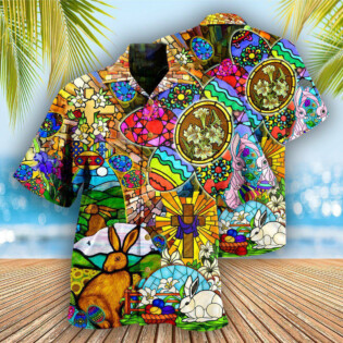 Easter Rabbit Happy - Hawaiian Shirt - Owl Ohh - Owl Ohh