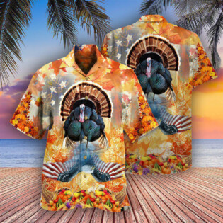 Turkey Love Autumn Love America - Hawaiian Shirt - Owl Ohh - Owl Ohh