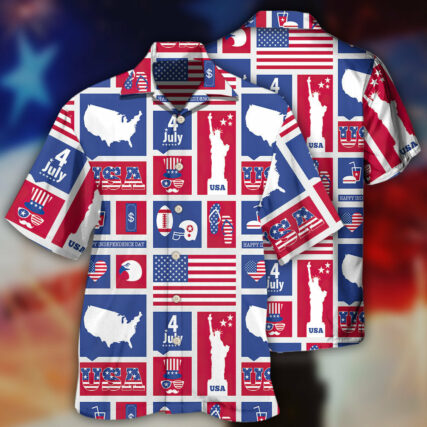 America Independence Day Happy America - Hawaiian Shirt - Owl Ohh - Owl Ohh