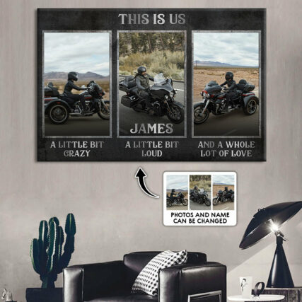 Motorcycle Biker This Is Us Custom Photo Personalized - Horizontal Poster - Personalized Photo Gifts, Custom Photo Gifts, Personalized Gifts Ideas - Owl Ohh