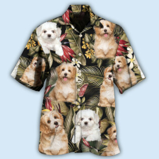 Havanese Dog Tropical Leaf Style - Hawaiian Shirt - Owl Ohh - Owl Ohh