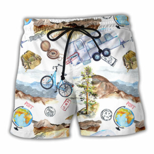 Hiking Art The World - Beach Short - Owl Ohh - Owl Ohh