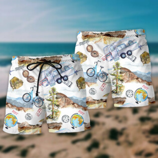 Hiking Art The World - Beach Short - Owl Ohh - Owl Ohh