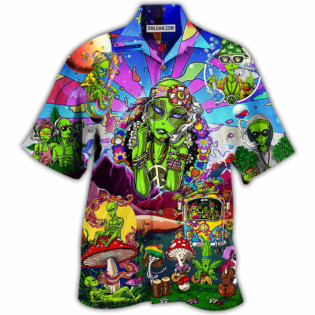 Hippie Alien Peace Life Color - Hawaiian Shirt - Owl Ohh - Owl Ohh