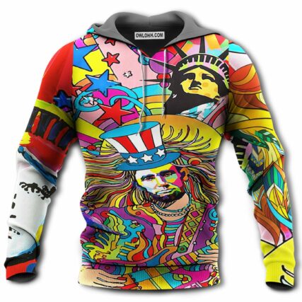Hippie America So Colorful - Hoodie - Owl Ohh - Owl Ohh