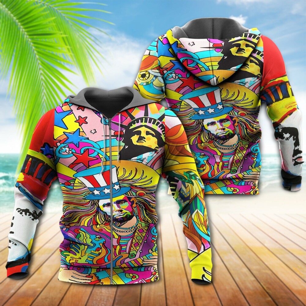 Hippie America So Colorful - Hoodie - Owl Ohh - Owl Ohh