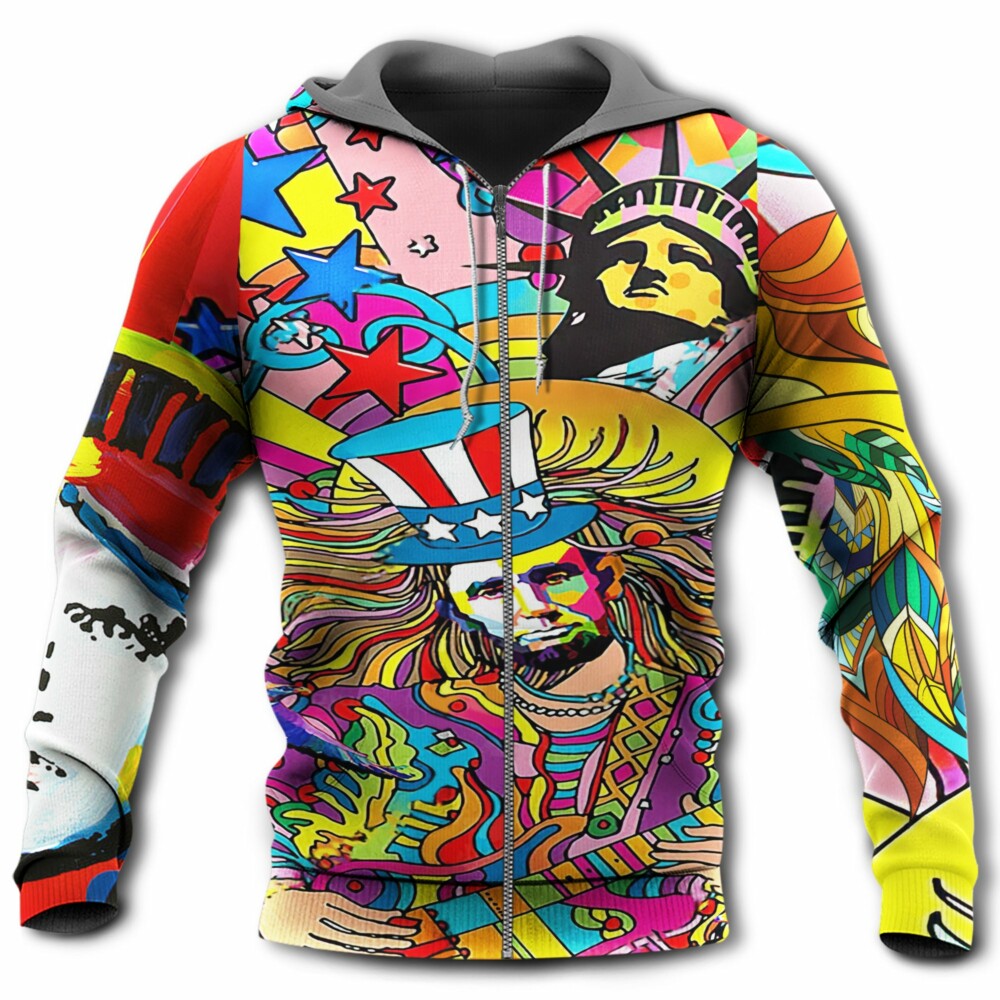 Hippie America So Colorful - Hoodie - Owl Ohh - Owl Ohh