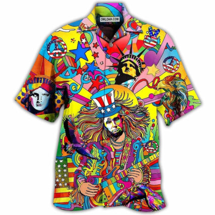 Hippie America Colorfull Style - Hawaiian Shirt - Owl Ohh - Owl Ohh