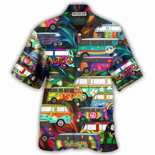 Hippie Bus Colorful Style - Hawaiian Shirt - Owl Ohh for men and women, kids - Owl Ohh