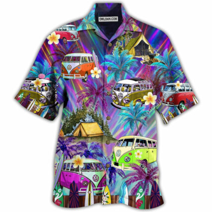 Hippie Bus Go Every Where Tropical Style - Hawaiian Shirt - Owl Ohh - Owl Ohh