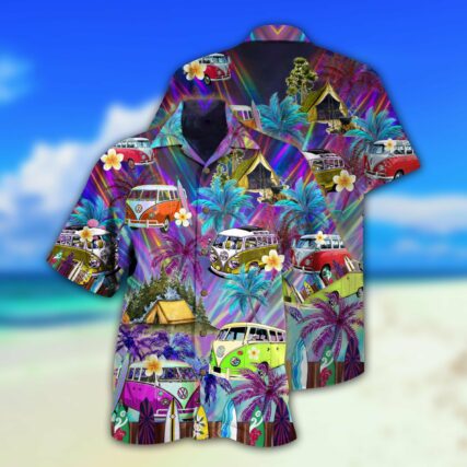 Hippie Bus Go Every Where Tropical Style - Hawaiian Shirt - Owl Ohh - Owl Ohh