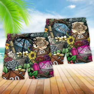 D20 Loves Flowers Hippie Beautiful - Beach Short - Owl Ohh - Owl Ohh