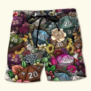 D20 Loves Flowers Hippie Beautiful - Beach Short - Owl Ohh - Owl Ohh