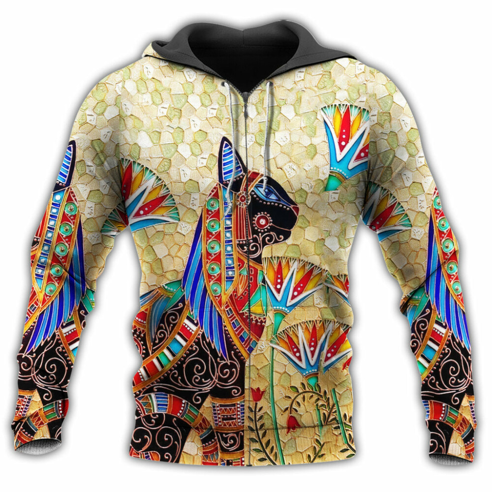 Hippie Egypt Cat So Cool - Hoodie - Owl Ohh - Owl Ohh