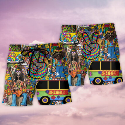 Hippie Flower Wild Heart Hippie Soul - Beach Short - Owl Ohh - Owl Ohh