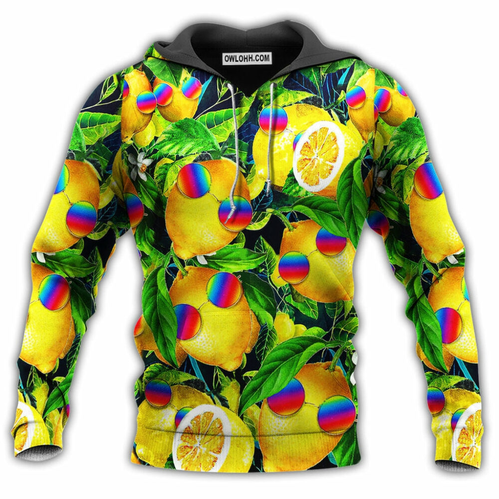 Hippie Fruit Lemon Peace Life Color Bright Style - Hoodie - Owl Ohh - Owl Ohh