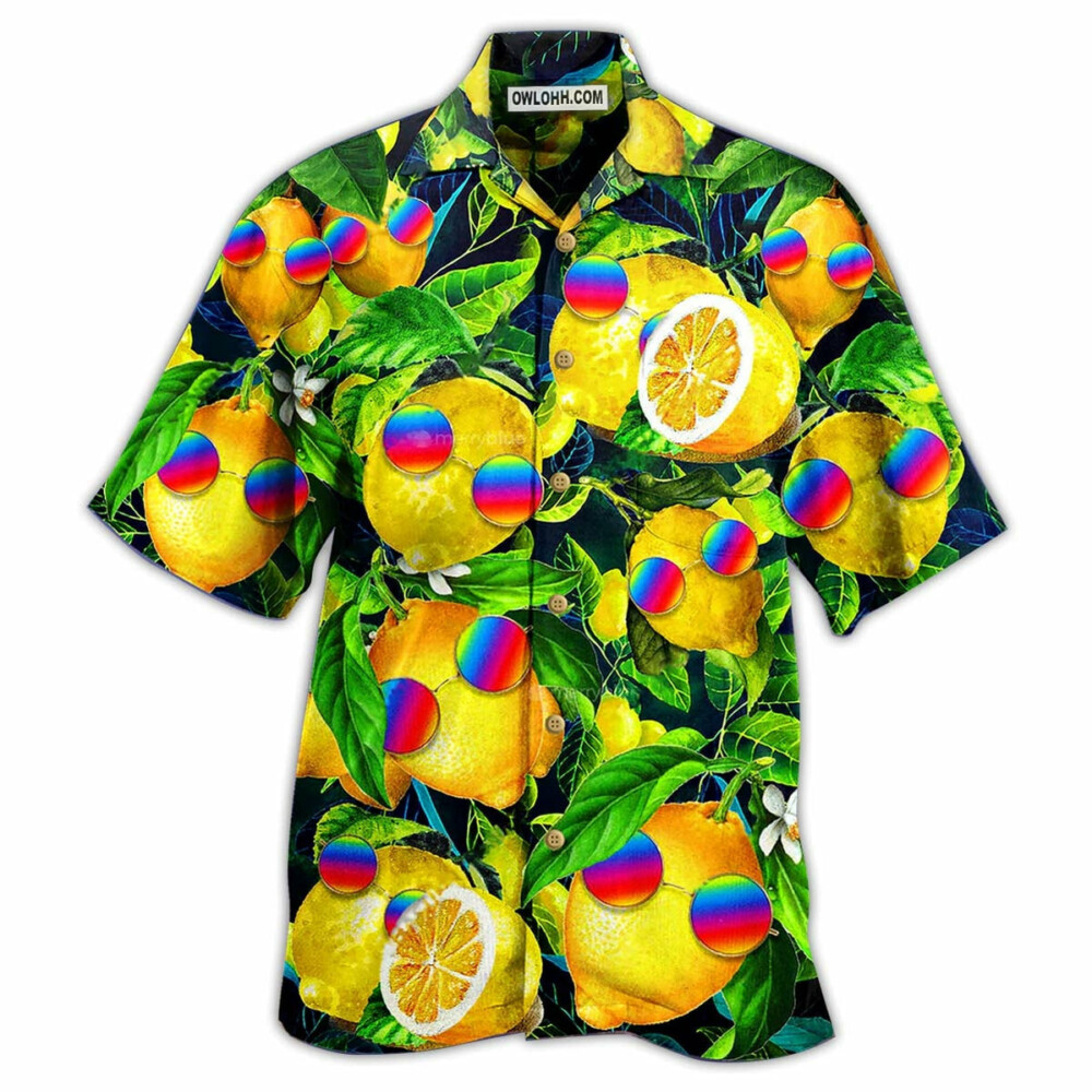 Hippie Funny Lemon Peace - Hawaiian Shirt - Owl Ohh - Owl Ohh