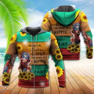 Hippie Girl Sunflower - Hoodie - Owl Ohh - Owl Ohh
