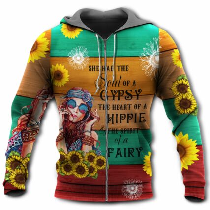 Hippie Girl Sunflower - Hoodie - Owl Ohh - Owl Ohh