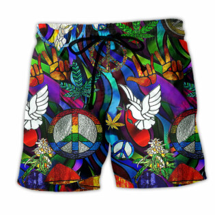 Hippie Is Peace Love Bird - Beach Short - Owl Ohh - Owl Ohh