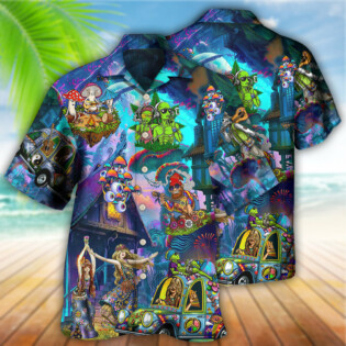 Hippie Love Life Party Over Night - Hawaiian Shirt - Owl Ohh - Owl Ohh