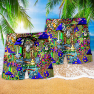 Hippie Mushroom Life Color - Beach Short - Owl Ohh - Owl Ohh