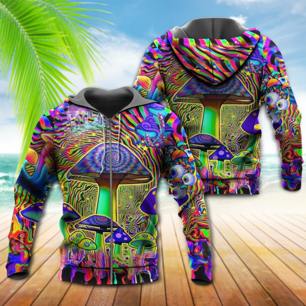 Hippie Mushroom Love Color - Hoodie - Owl Ohh - Owl Ohh