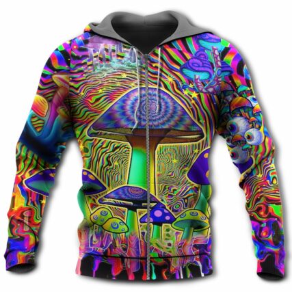 Hippie Mushroom Love Color - Hoodie - Owl Ohh - Owl Ohh