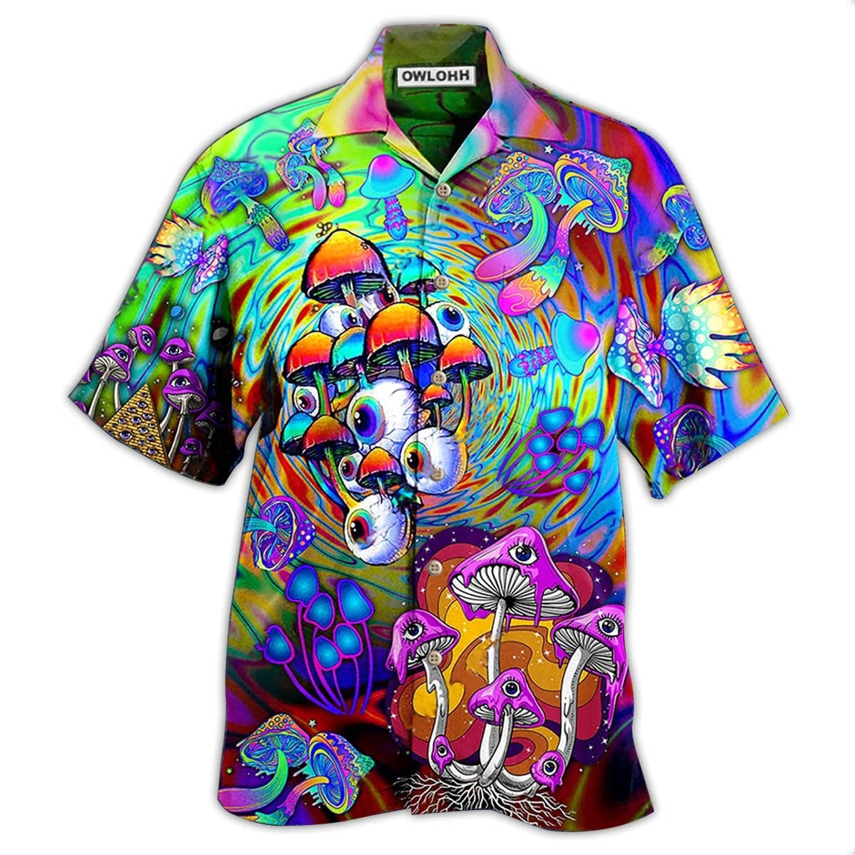 Hippie Peace Life Style Mushroom - Hawaiian Shirt - Owl Ohh-Owl Ohh