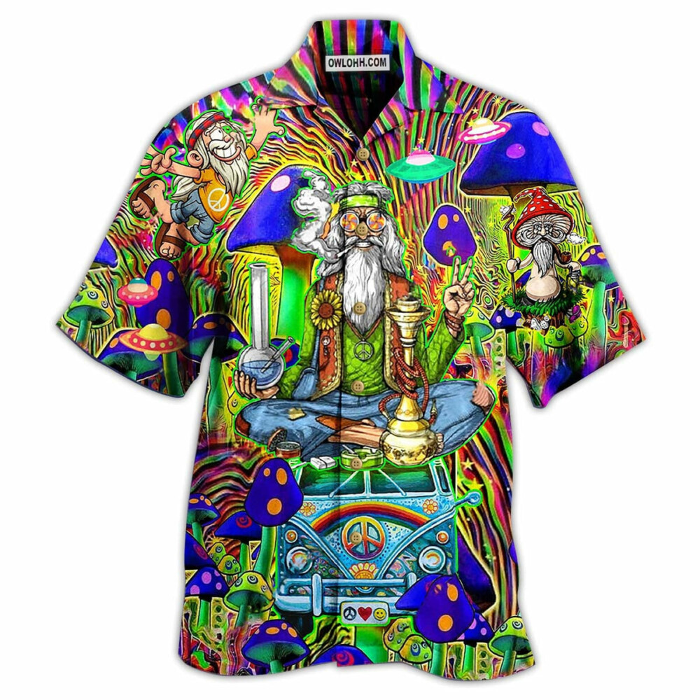 Hippie Mushroom Peace The Colorful Of Life - Hawaiian Shirt - Owl Ohh - Owl Ohh