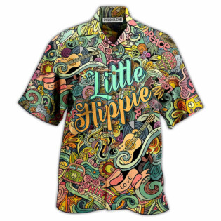 Hippie Music Love Guitar Peace Life Color Little Hippie - Hawaiian Shirt - Owl Ohh - Owl Ohh