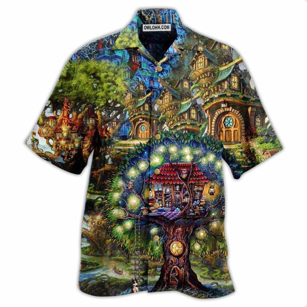 Hippie My Mysterious Dream Treehouse - Hawaiian Shirt - Owl Ohh - Owl Ohh