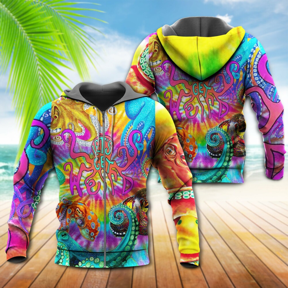 Hippie Octopus Peace Life Color Let's Get - Hoodie - Owl Ohh - Owl Ohh